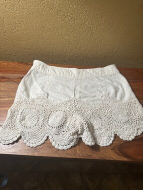 Free People Shorts with Crocheted Hem